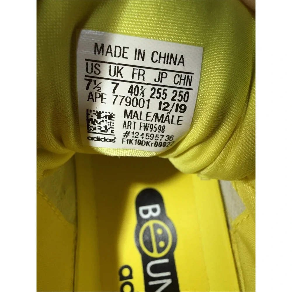 Adidas Microbounce T1 Shoes Size 7.5 Shock Yellow 779001 Rare Color
